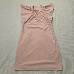 Calvin Klein Size 14 Pale Pink High Neck Dress - Office Workwear Church Business